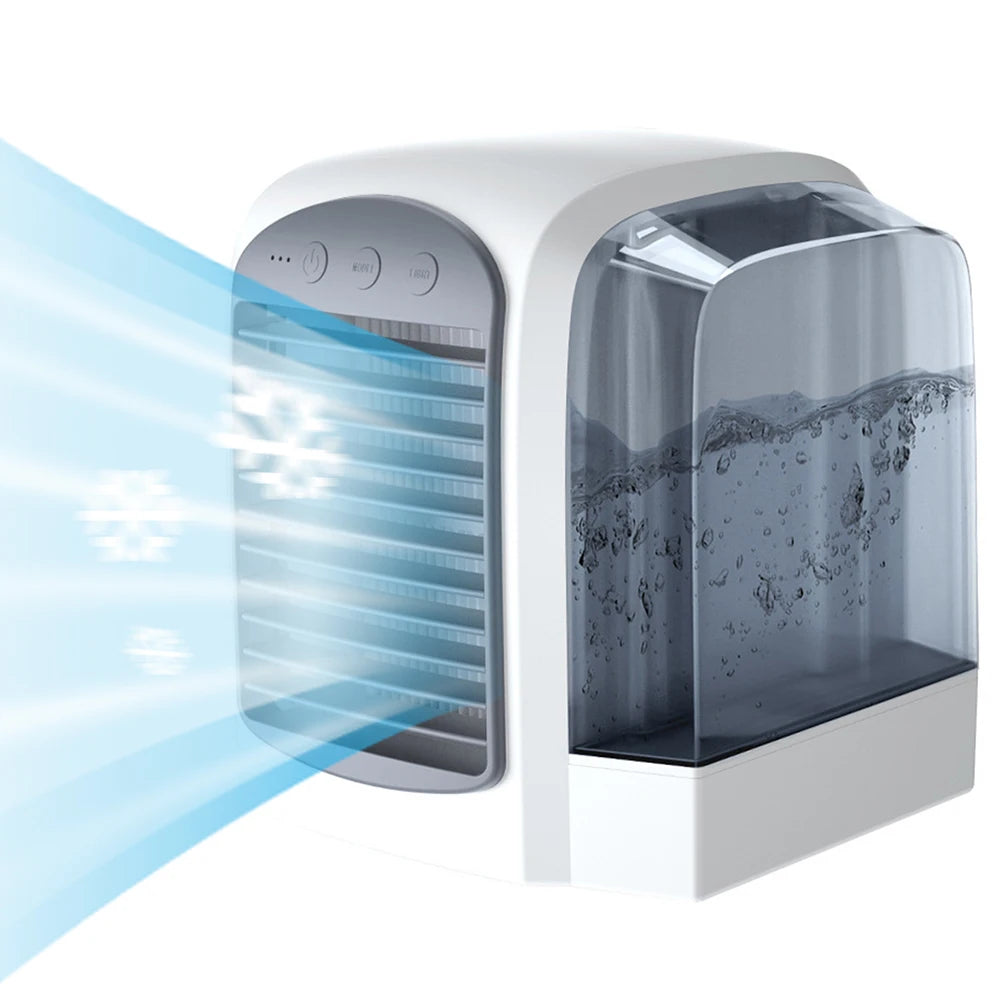 Water-Cooled  Personal Mini Air Cooler for Home Office (Grey)