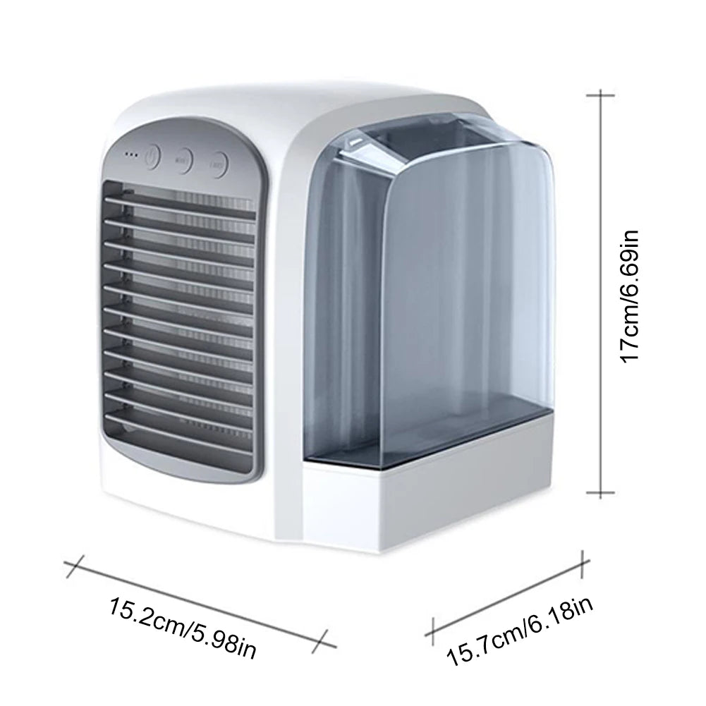 Water-Cooled  Personal Mini Air Cooler for Home Office (Grey)