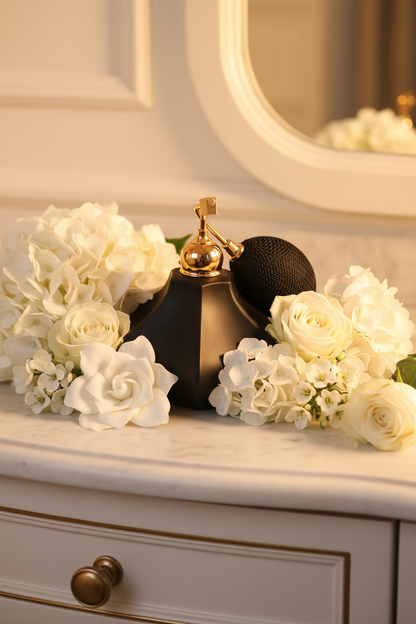 Perfume on marble vanity